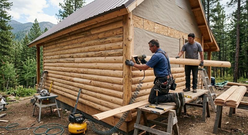 Log Siding Installation in Saint Simons Island, GA